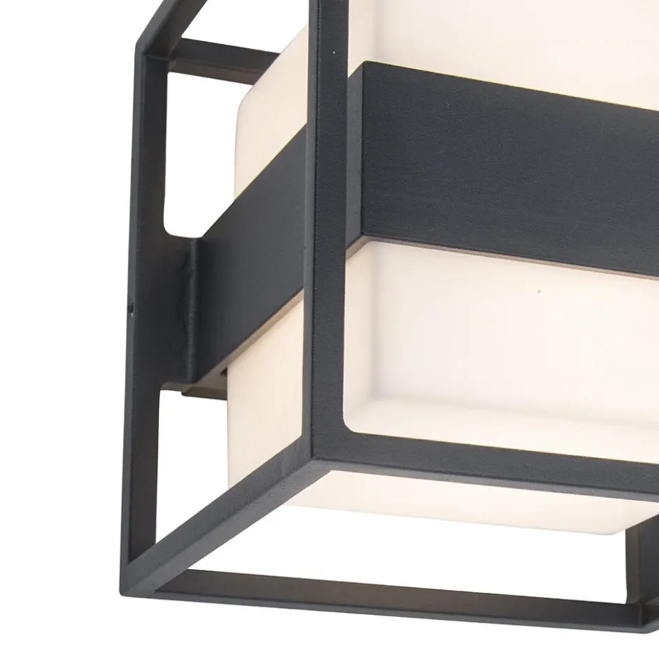 Buitenlamp kubus IP54 inclusief LED donker grijs>Straluma