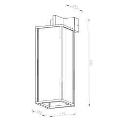 Buitenlamp lantaarn groot zwart/matgoud><noscript><img width=