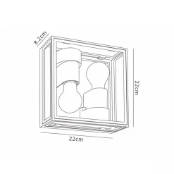 Buitenlamp lantaarn vierkant antraciet IP65><noscript><img width=
