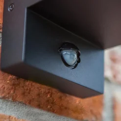 Buitenlamp lantaarn zwart met bewegingssensor><noscript><img width=