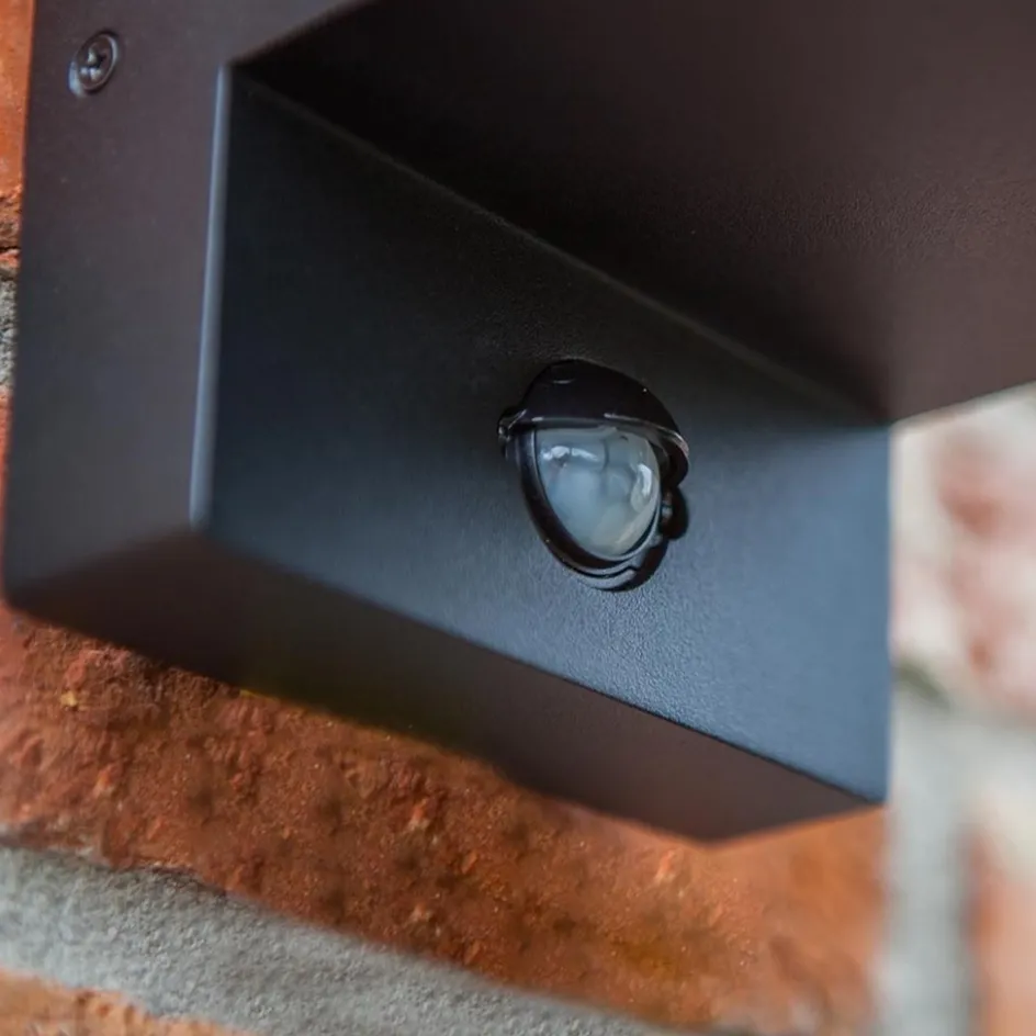 Buitenlamp lantaarn zwart met bewegingssensor>Straluma Online