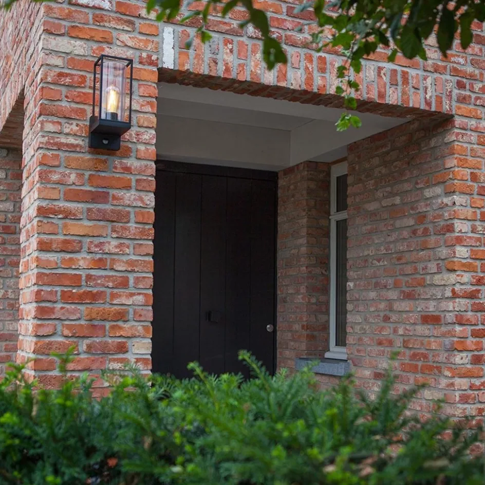 Buitenlamp lantaarn zwart met bewegingssensor>Straluma Online