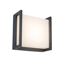 Buitenlamp LED wand vierkant donker grijs IP54>Straluma Online