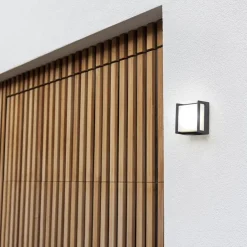 Buitenlamp LED wand vierkant donker grijs IP54><noscript><img width=