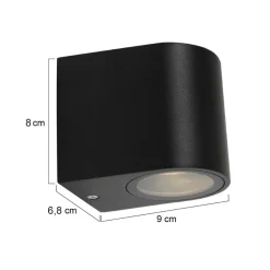 Buitenlamp Logan afgerond zwart IP44><noscript><img width=