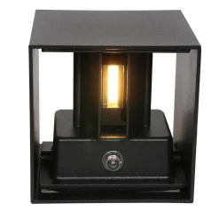 Buitenlamp Logan zwart + sch.sensor IP54><noscript><img width=