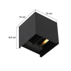 Buitenlamp Logan zwart + sch.sensor IP54><noscript><img width=