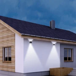 Buitenlamp Logan zwart + sch.sensor IP54><noscript><img width=