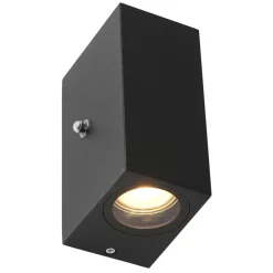 Buitenlamp Logan zwart+schemersensor IP44>Straluma Outlet