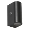 Buitenlamp Logan zwart+schemersensor IP44>Straluma Hot