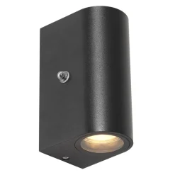 Buitenlamp Logan zwart+schemersensor IP44>Straluma Hot