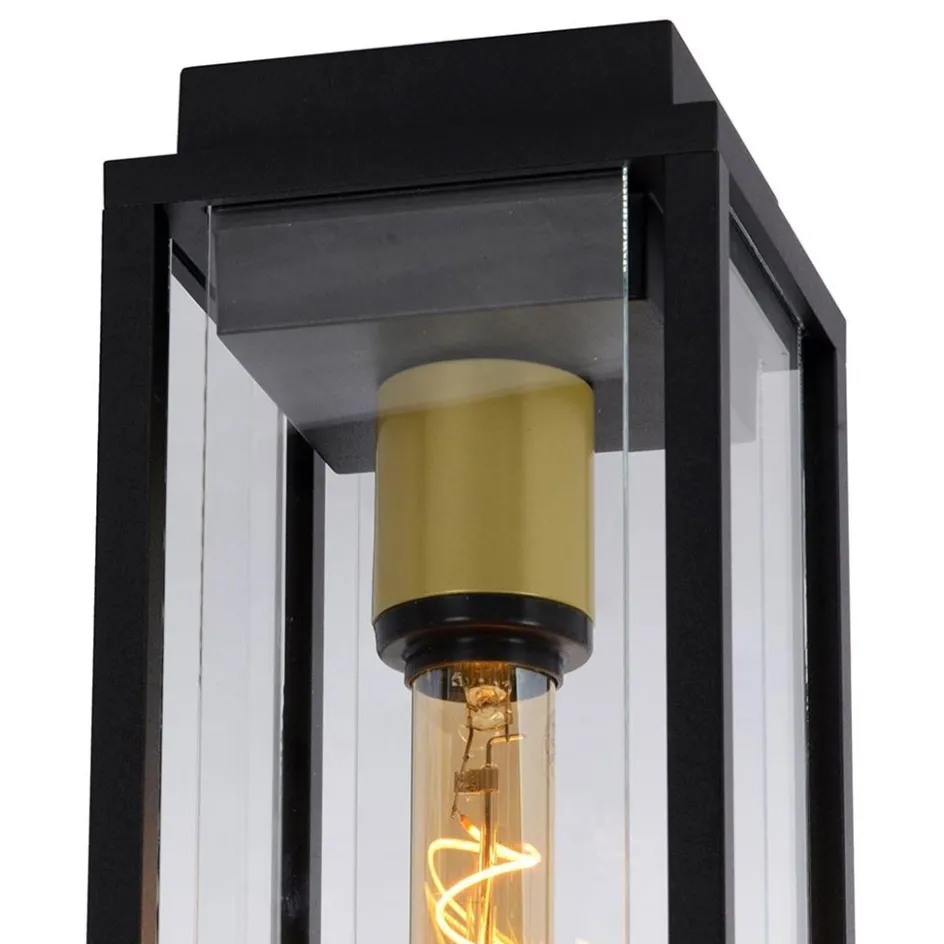 Buitenlamp plafond zwart met goud IP54>Straluma