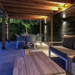 Buitenlamp rechthoek zwart up+down gu10 IP54></noscript>Straluma Online