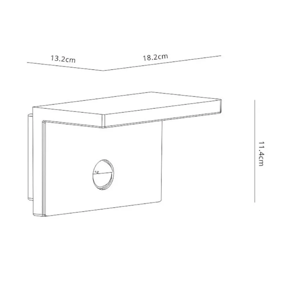 Buitenlamp Ruka antra/hout sensor IP54>Straluma Sale