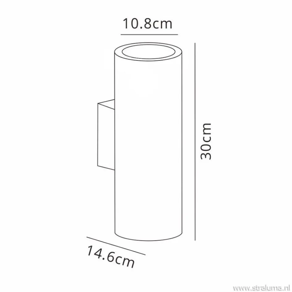 Buitenlamp Vulcano wand grafiet IP65>Straluma Best