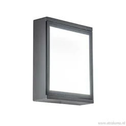 Buitenlamp wand rechthoek antraciet IP54>Straluma Clearance