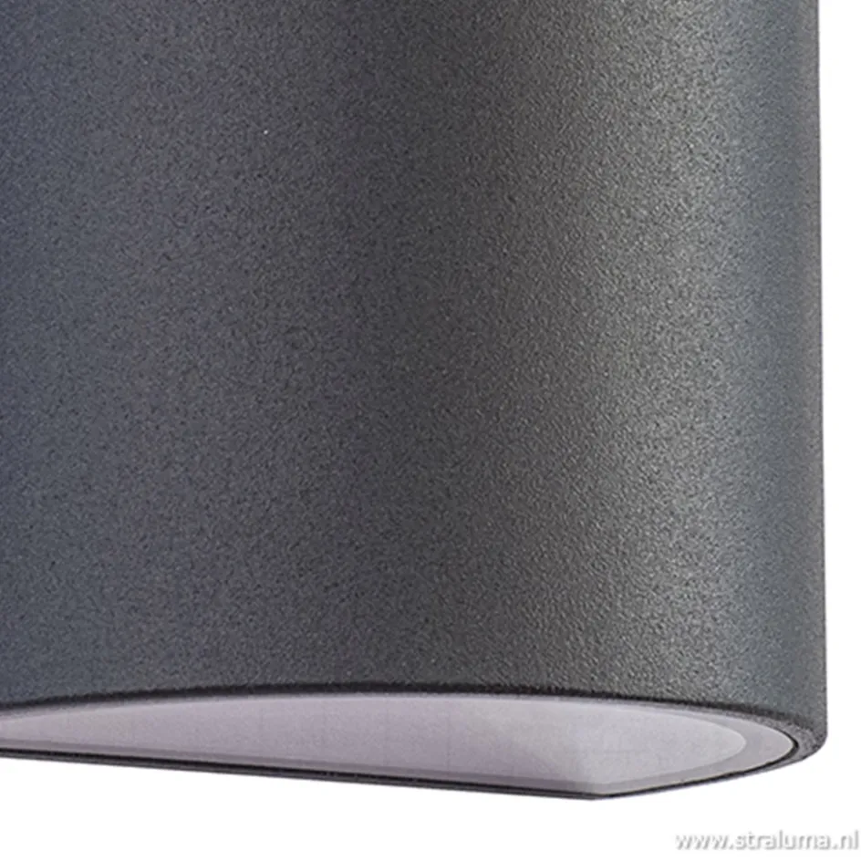 Buitenlamp wand up+down antraciet IP54>Straluma Clearance