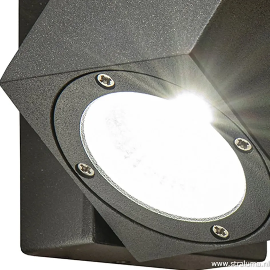 Buitenlamp wand verstelb.antraciet IP54>Straluma Hot