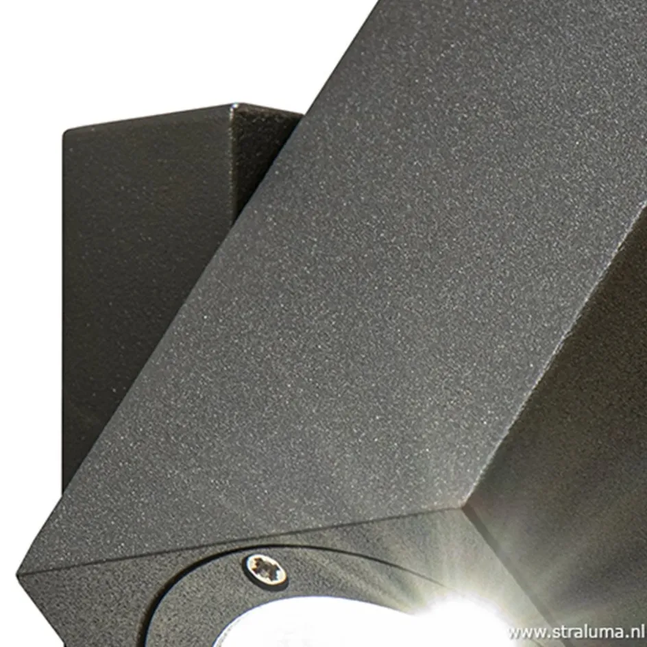 Buitenlamp wand verstelb.antraciet IP54>Straluma Hot