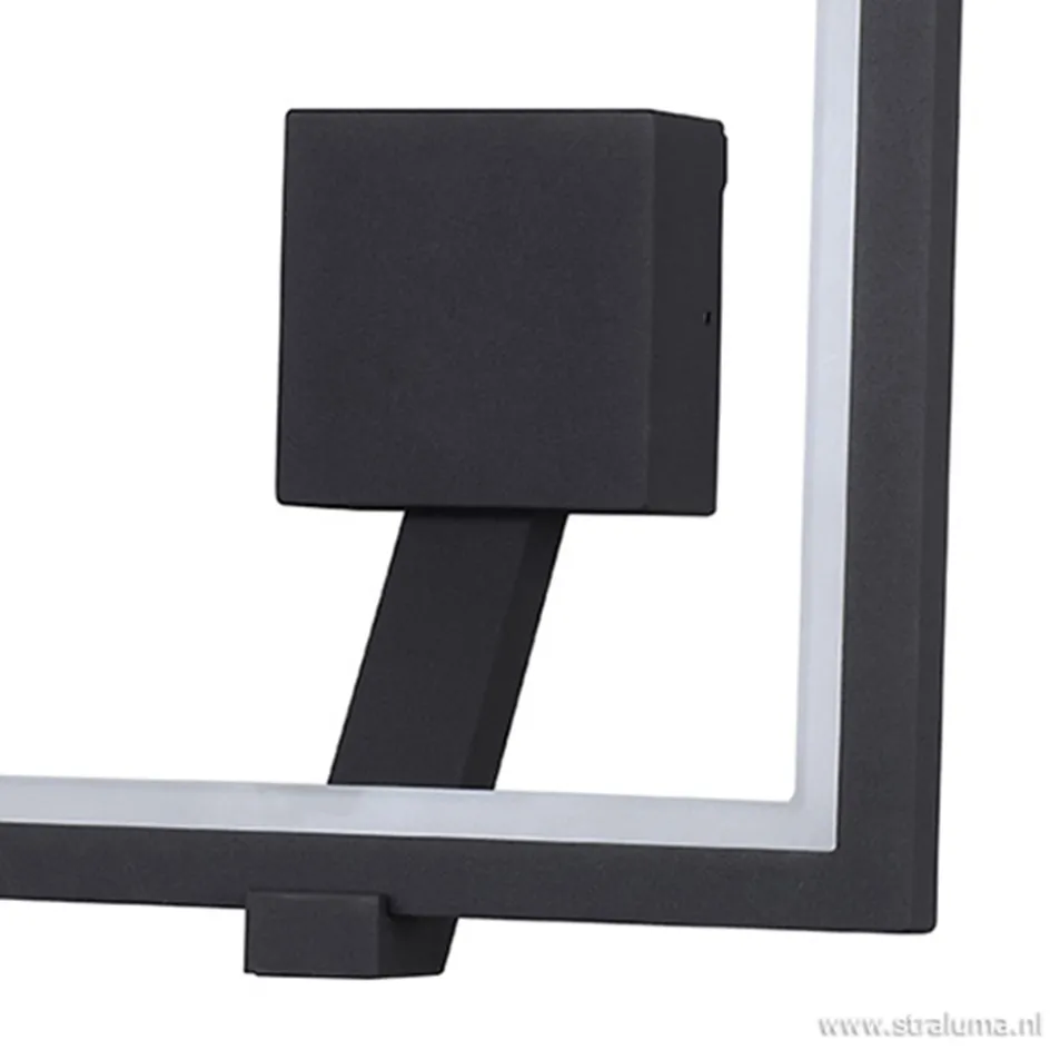 Buitenlamp-wandlamp antraciet frame IP65>Straluma Clearance