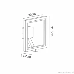Buitenlamp-wandlamp antraciet frame IP65><noscript><img width=