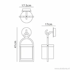 Buitenlantaarn-wandlamp antraciet IP54><noscript><img width=