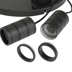 Calex 5-lichts retro pendels rond 50 cm zwart><noscript><img width=