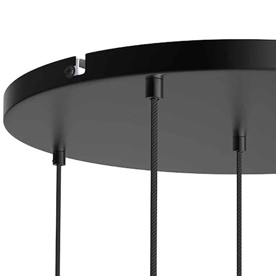 Calex 5-lichts retro pendels rond 50 cm zwart>Straluma Online