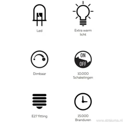 Calex Megaglobe led gold 3w e27><noscript><img width=