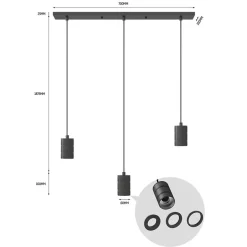 Calex multipendel 3-lichts balk E27 pendels zwart></noscript>Straluma Sale