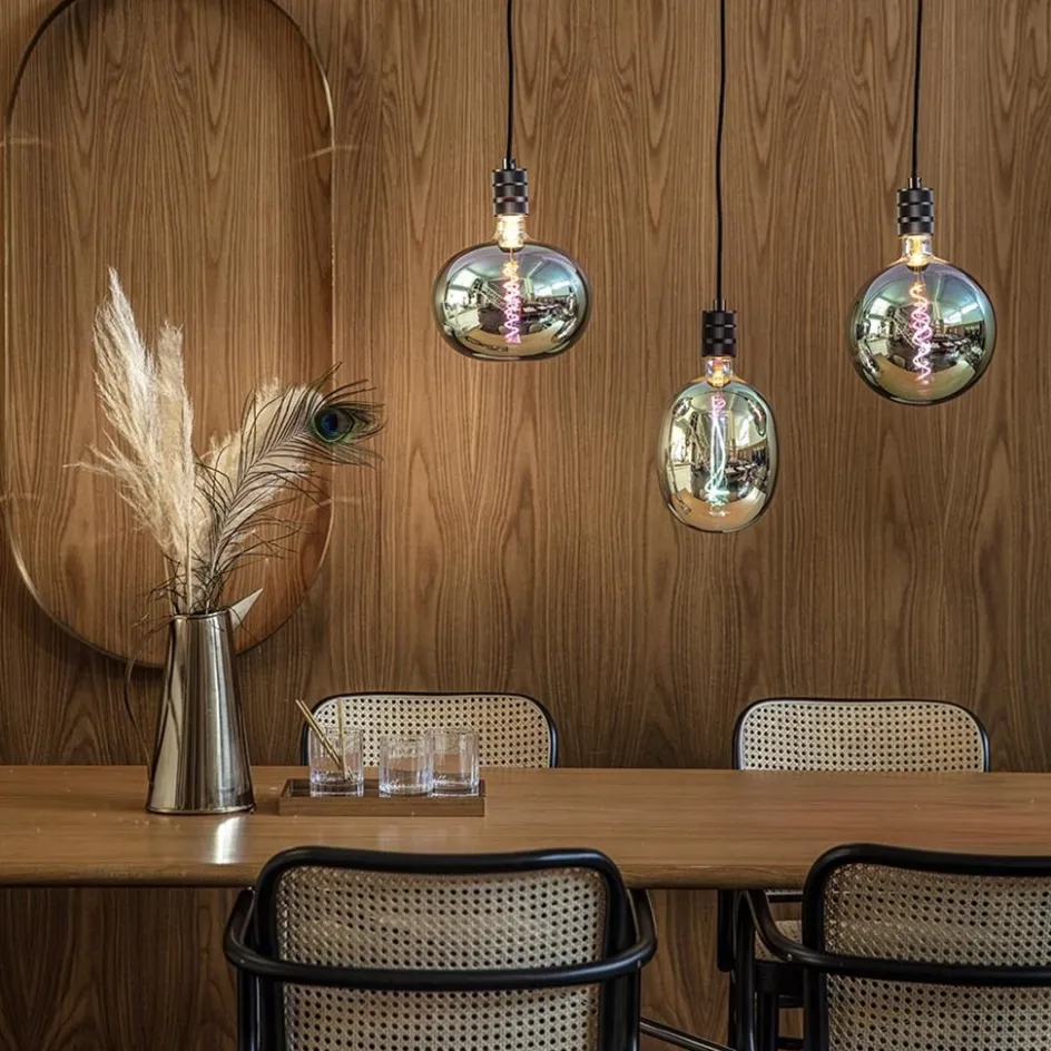 Calex multipendel plafondbalk 5-lichts E27 pendels zwart>Straluma New