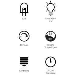 Calex Organic Evo Silver XXL 1800K dimbaar><noscript><img width=