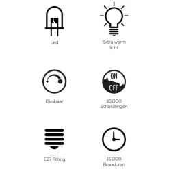 Calex Rada LED lamp Titanium 2200K dimbaar>Straluma Clearance