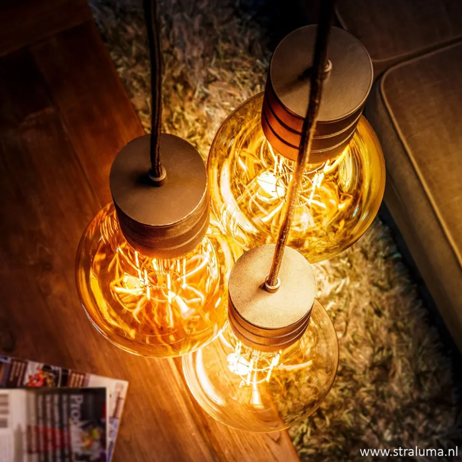 Calex Retro pendel brons 1.5 m e27>Straluma New