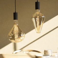 Calex Retro pendel 1.5m e27 zwart>Straluma Best