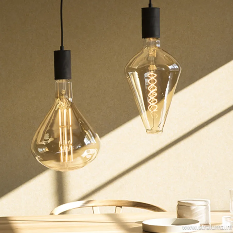 Calex Retro pendel 1.5m e27 zwart>Straluma Best