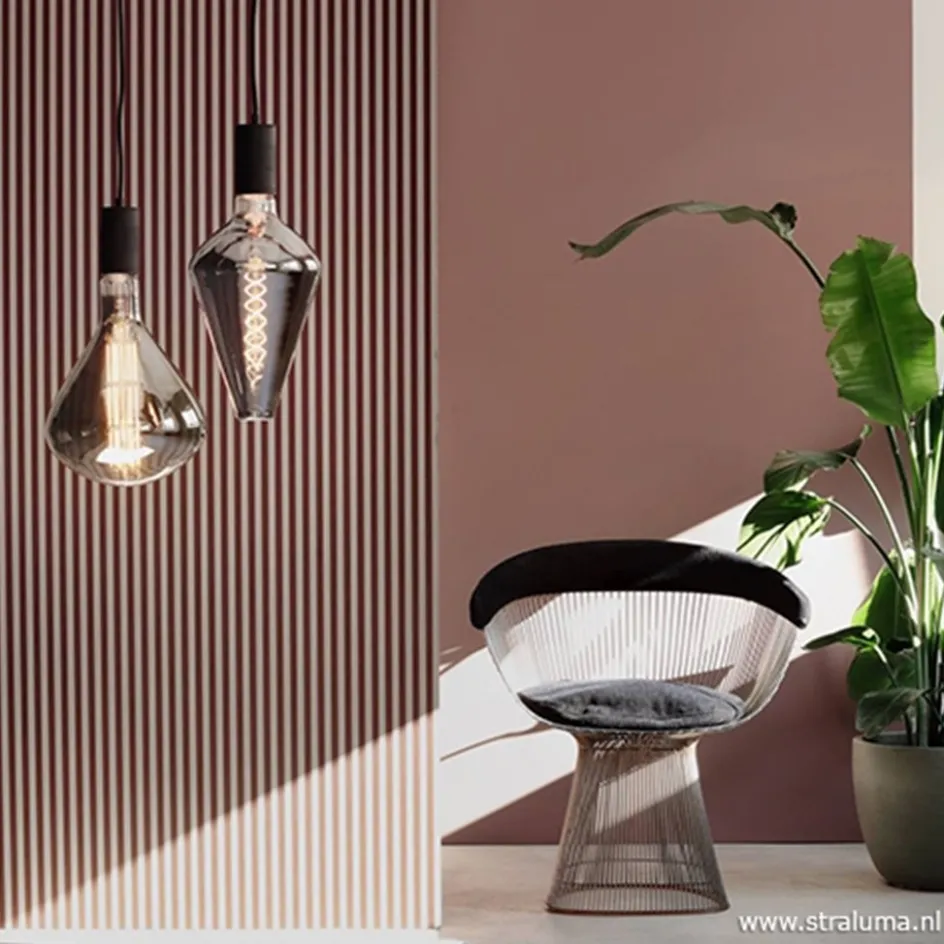 Calex Retro pendel 1.5m e27 zwart>Straluma Best