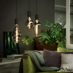 Calex Retro pendel 1.5m e27 zwart><noscript><img width=