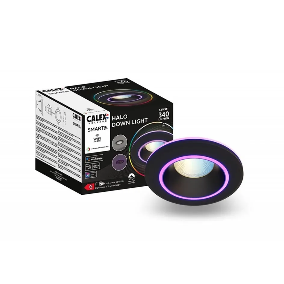 Calex Smart Halo inbouwspot zwart>Straluma Outlet