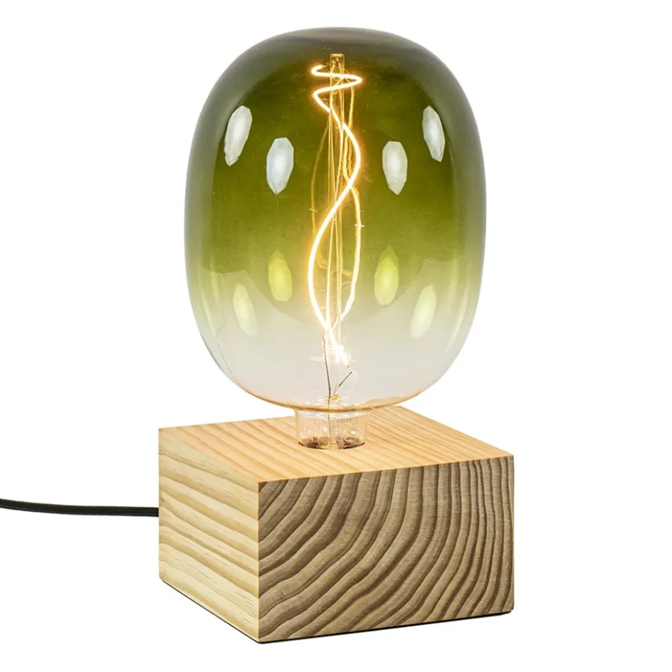 Calex tafellamp Wood FSC vierkant>Straluma Online