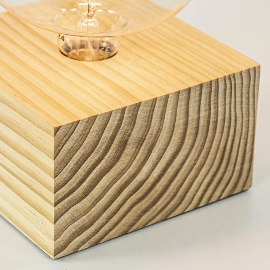 Calex tafellamp Wood FSC vierkant>Straluma Online