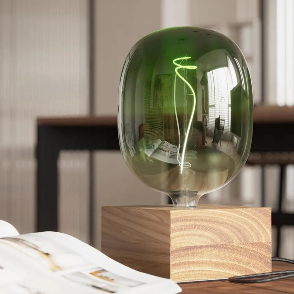 Calex tafellamp Wood FSC vierkant>Straluma Online