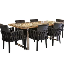 Chique armstoel zwart met sierlijke leuning en goud></noscript>Straluma Best