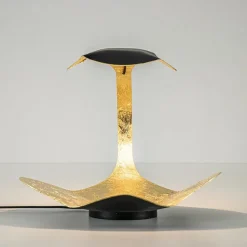 Chique design tafellamp LED zwart met goldleaf><noscript><img width=