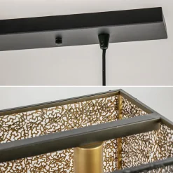 Chique hanglamp langwerpige balk 5-lichts zwart/goud></noscript>Straluma Online