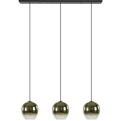 Chique hanglamp 3-lichts zwart met goud>Straluma Sale