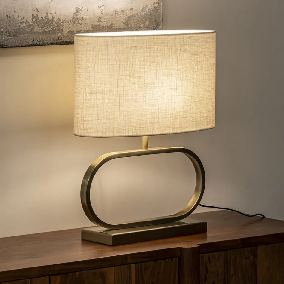 Chique lampvoet Jamiro licht goud>Straluma