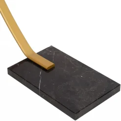 Chique LED vloerlamp goud met zwart marmer></noscript>Straluma Discount