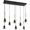 Chique 8-lichts hanglamp zwart met goud>Straluma Outlet