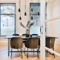 Chique 8-lichts hanglamp zwart met goud><noscript><img width=